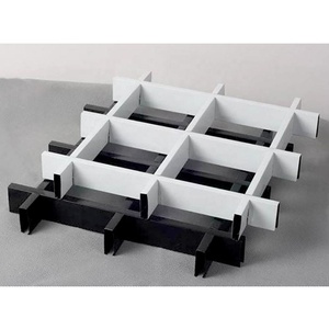 Canal de Techo Falso Moderno para Supermercados, Diseño de Madera, Rejilla de Aluminio, Estilo Gusset <span class=keywords><strong>Armstrong</strong></span> - Product Image 1