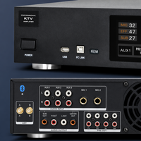 Amplificateur de karaoké DSP haute puissance 800W avec système anti-retour, amplificateur de puissance 2 canaux, microphone sans fil, haut-parleur PA 10/12 pouces