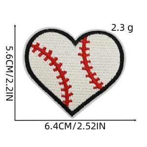 New Iron on Embroidery Sport Pattern Baseball Football Basketball Football Heart Heart Patch for Clothes Hat Decoration Gift - Product Image 5