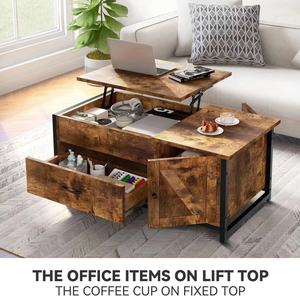 <span class=keywords><strong>Table</strong></span> <span class=keywords><strong>basse</strong></span> relevable moderne avec rangement, style europé<span class=keywords><strong>en</strong></span>, meubles de salon, hauteur personnalisable - Product Image 1