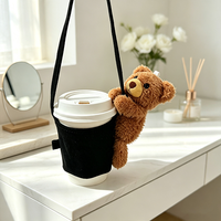 Manchons de tasse personnalisés en peluche pour café, lait, thé, soda, café, avec sangle, pour les cafés et les bars.