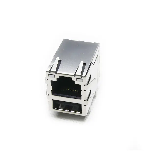 Metal Shielded Cat6 Female Usb 3.0 Integrated Rj45 Combo Connector