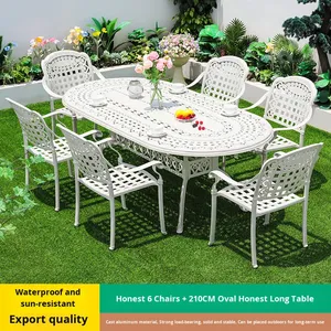 Meubles <span class=keywords><strong>de</strong></span> patio en aluminium, <span class=keywords><strong>table</strong></span> en métal d'extérieur, ensemble <span class=keywords><strong>de</strong></span> meubles KD pour <span class=keywords><strong>jardin</strong></span>, chaise <span class=keywords><strong>de</strong></span> salle à manger d'extérieur, <span class=keywords><strong>table</strong></span> <span class=keywords><strong>de</strong></span> balcon - Product Image 5
