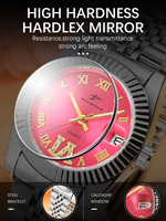 Relojes de Cuarzo Transparentes a Prueba de Agua para Mujer, Marca de Moda Original, Esfera Redonda de 31 mm, para Chicas
