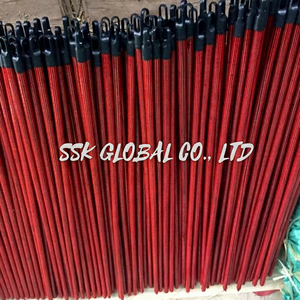 Balai à manche en bois recouvert de PVC rouge du Vietnam, avec pelle à poussière à filetage italien longue, portable, écologique, imperméable, pour toilettes, extensible - Product Image 5