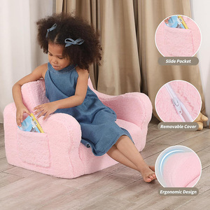 Giving Tree <b>Kids</b> <b>Sofa</b> Pink Foam Chair Removable Cover Ergonomic Design For Children 3 Years And Above - Product Image 1