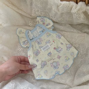 New summer <b>clothes</b> for dogs, cute elephant-themed tank top and flutter sleeve dress, perfect for pets like <b>cats</b>, Bichons, Teddy - Product Image 5