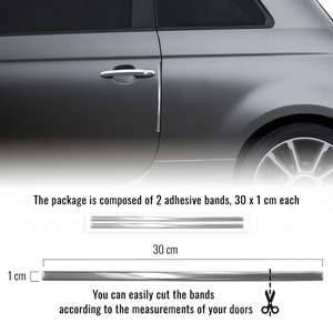 2 pezzi 3D cromato strisce protettive per auto 1x30cm-per gli appassionati di auto - Product Image 1