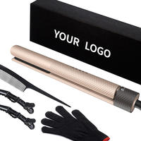 Catok pelurus rambut Titanium 2in1, pelurus rambut elektrik profesional, pelurus rambut dan pengeriting tampilan suhu, catok datar