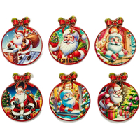 Sous-verre de Noël personnalisé en céramique avec impression 3D en relief, décoration de Noël, cadeau de Noël