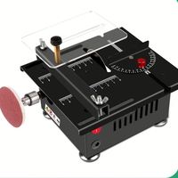 Mini scie à table multifonctionnelle avec fonction tour à bois, coupeur de précision de bureau pour outils d'atelier de bricolage à domicile