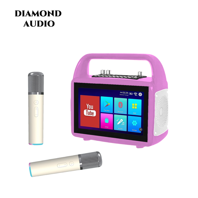Good Gift Diamond Audio Android 13.0 Karaoke Machine with 2 Pcs Wireless Microphone