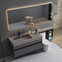 Nouvelle table de toilette en PVC avec panneau en marbre haut de gamme à prix réduit pour hôtel, appartement, villa