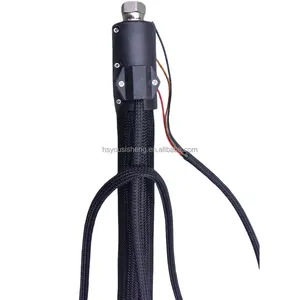 YSS 3/4 "ukuran Ad10 tahan air plastik Pvc dilapisi konektor konduit Fleksibel nilon bergelombang hitam Bersama Pria selang Adaptor