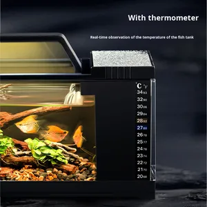 Fornecimento de Fábrica de Pequeno Aquário Tudo em Um para Mesa com Sistema de Filtragem e Luz para Aquário Doméstico - Product Image 5