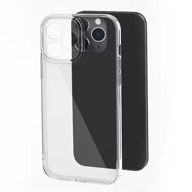 Crystal Transparent Phone Case for iphone Mobile Phone case Soft TPU 1.5mm Hard PC for Phone 15 14 13 16 Pro Max Back Cover