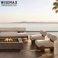 WISEMAX FURNITURE Mobilier d'extérieur moderne, ensemble de canapés imperméables de haute qualité, table basse de jardin, chaise longue pour jardin et terrasse