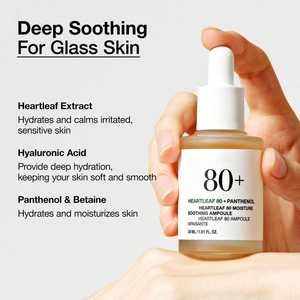 Ampoule apaisante Heartleaf 80+ 30 ml, essence hydratante pour le visage, peaux sensibles - Product Image 2