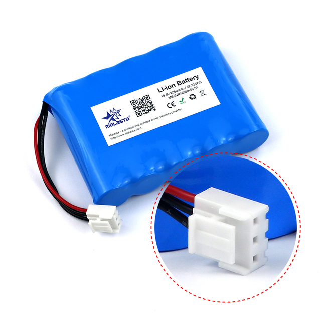 Melasta Li-ion 18650 Batteies ODM Custom 5s1p Rechargeable 18.5V 2850mAh Lithium-Ion Battery Pack With Bms for Medical Equipment
