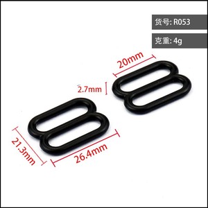 ห่วงรูปตัว D โลหะผสมสังกะสีปรับได้สองตำแหน่งสำหรับเข็มขัดกระเป๋าเป้สะพายหลังสีทึบ R053สไตล์คลาสสิก - Product Image 6