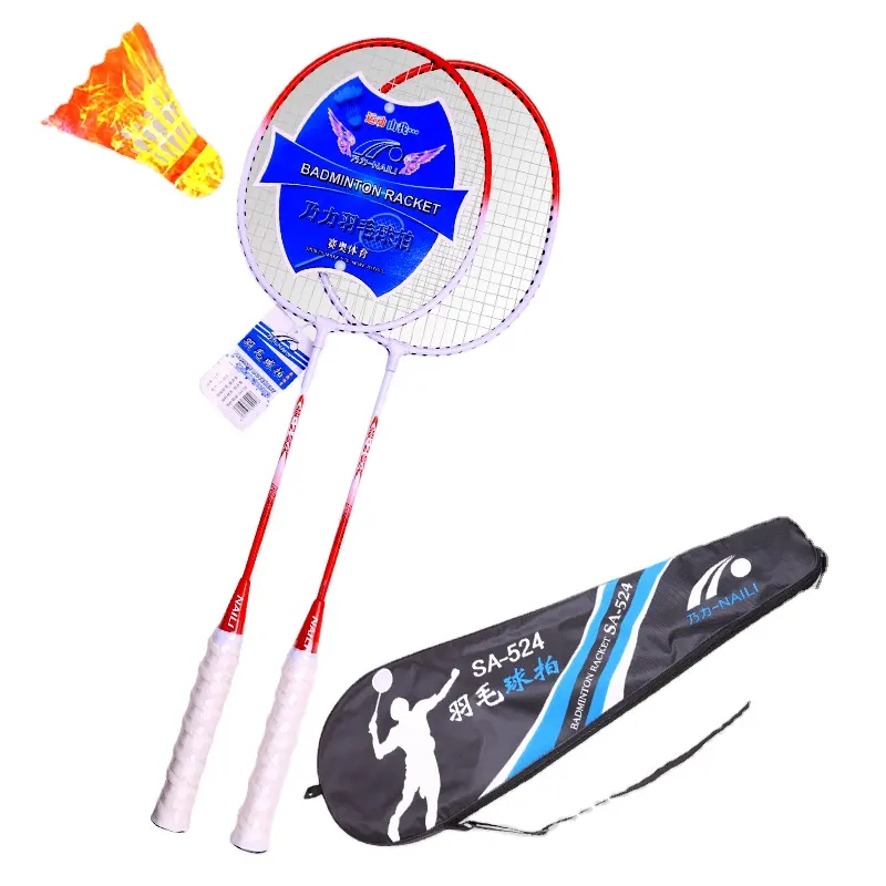 Factory wholesale high quality cheap price colorful flexible Titanium alloy custom badminton racket for games and match