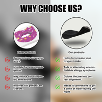 Bandes buccales en coton noir à l'acide hyaluronique, hypoallergéniques, anti-ronflement, pour un meilleur sommeil