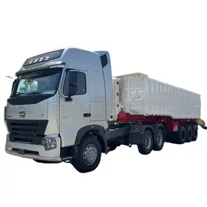 4 Axle Gooseneck Semi end Truck Capacity Unloading Side Aluminium Dump-trailer 6 Axle 70ton Dump Tipper Dump Bed trailer