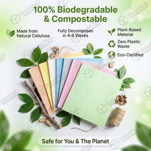 Paño de Esponja de Celulosa Ecológico Lavable 45-60 ℃   Paño de Limpieza Absorbente Antibacteriano para Cocina/Auto - Product Image 3