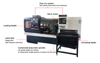 Tour CNC horizontal à alimentation automatique, à lit plat, 4 axes, moyenne capacité, haute précision, avec serrage à une extrémité et guides en aluminium aux deux extrémités