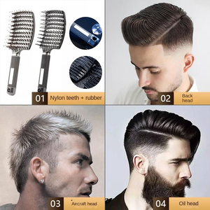 Cepillo Profesional Curvo con Ventilación para Desenredar Cabello Rizado, Peine Grande para Peinar y Masajear el Cuero Cabelludo - Product Image 4