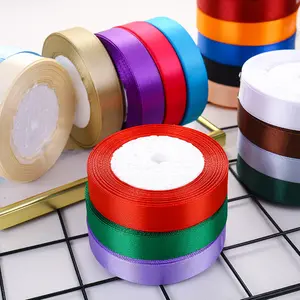 2.5Cm Rộng Nhà Máy Tùy Chỉnh Đa-Màu Sắc Polyester Ribbon Quần Áo Hộp Quà Tặng Bao Bì Tay Tie Bow Ribbon