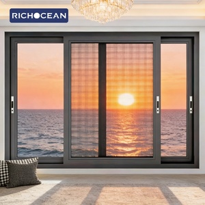 RICHOCEAN, Fabricante <span class=keywords><strong>de</strong></span> Ventanas y Puertas Corredizas <span class=keywords><strong>de</strong></span> Vidrio Personalizadas para Viviendas Comerciales, Ventanas <span class=keywords><strong>de</strong></span> Seguridad <span class=keywords><strong>de</strong></span> Aluminio Negro - Product Image 1