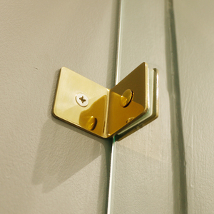 Phật Sơn KEZE L-Xử Lý Hình Móc Áo Kẹp Hỗ Trợ Ba Mảnh Thủy Tinh Thẳng Bản Lề Vàng Tắm Màn Hình - Product Image 4