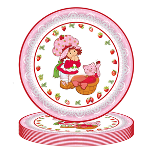 Nieuwe Cartoon Roze Aardbei Pop Thema Kinder Verjaardagsparty Benodigdheden Set Duurzaam Hot Selling Servetten Decoraties Meisjes - Product Image 3