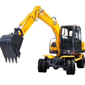 LICHMACH Sinomach Pelle hydraulique sur pneus de 5 tonnes avec moteur Yanmar Performance la mieux notée Nouveau modèle Godet Garantie 1 an - Product Image 1