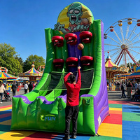 Jeu de tir au basket gonflable interactif avec bâche en PVC et installation facile pour la location événementielle