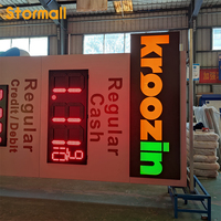 Panneau publicitaire LED rectangulaire sur pied Stormall personnalisé pour extérieur, haute luminosité 5000 lumens, étanche IP65, en alliage d'aluminium