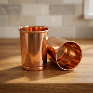 Vaisselle en métal de luxe moderne en cuivre et verre, design martelé poli, grande capacité, écologique, pour la maison, cadeau de mariage - I H C - Product Image 3