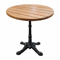 Table pliante en teck extra durable et empilable Lifepursue, mobilier d'extérieur rustique