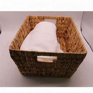 Keranjang Buah Rotan Biru Putih Lipat, Organizer Meja, Tempat Penyimpanan Fashion Ultra Tipis, Keranjang Cucian Dengan Tutup - Product Image 2