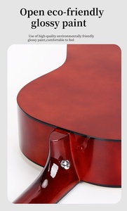 Guitarra clásica de alta calidad de 38 pulgadas con cuerpo de madera de tilo de 6 cuerdas con acabado brillante OEM instrumentos musicales al por mayor - Product Image 4