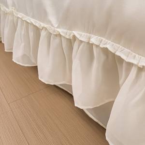 Set <span class=keywords><strong>lenzuola</strong></span> principessa, lenzuolo piatto e federa in pizzo con occhielli di lusso bianco, Set 4 in 1 resistente alle rughe, resistente allo sbiadimento - Product Image 6