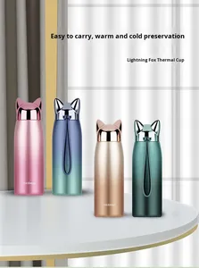Lightning <strong>Fox</strong> 350ml Insulation <strong>Cup</strong> 304 Double Layer Stainless Steel Vacuum Outdoor Handheld Cartoon Advertising Gift Water <strong>Cup</strong> - Product Image 6