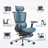 Sillas de Oficina Ergonómicas Modernas de Malla con Reposapiés al por Mayor, Sillas de Oficina, Muebles de Escritorio, Juego de Mesa y Silla de Oficina