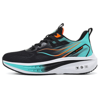 Chaussures de sport décontractées pour hommes, respirantes, légères, en mesh, à lacets, anti-chocs, pour la marche et la course