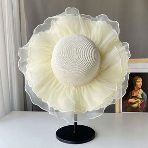 Super Fairy Mesh <b>Sunscreen</b> Summer Kids Straw Hat Children Sun Shade Vacation Fairy Beach Straw Hat for Girl - Product Image 2