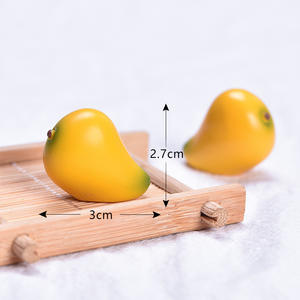 Mini figura de bonsái en miniatura para manualidades, figurillas de resina de simulación, sandía, fresa, <span class=keywords><strong>mango</strong></span>, melocotón, limón, juguete en 3d, fruta artificial - Product Image 6