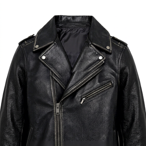 Veste unisexe en cuir PU noir, style motard, imperméable, écologique, coupe-vent, respirante, à manches longues, avec fermeture éclair, streetwear, pour l'hiver - Product Image 5