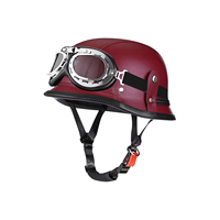 Casque de moto rétro de style allemand, en ABS, demi-casque sans visière pour femmes et hommes, casque vintage