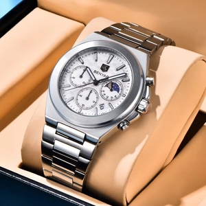 2025 New BENYAR Classic Business <b>Watch</b> Quartz Stainless Steel Waterproof <b>Watch</b> Multi Functional Moon Phase Dial <b>Watches</b> for Man - Product Image 3